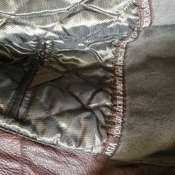 Men's Leather Jacket - L / Tall - brown - Picture 6 of 8